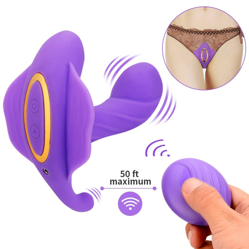 Wearable Butterfly Dildo Vibrator Panties Sex Toys For Women G