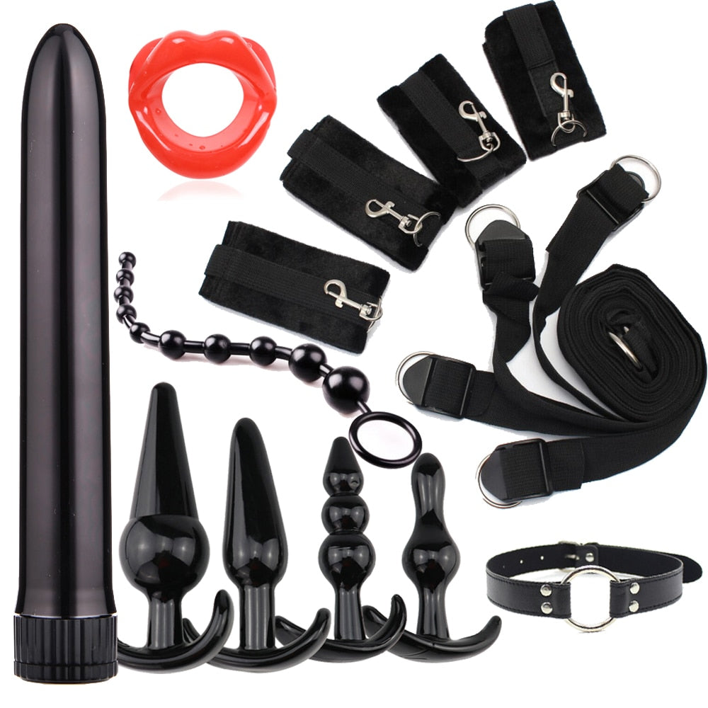 Sex Toys For Couples Handcuffs Whip Nipples Clip Blindfold Mouth Gag Adult  Sex Toys Kit – ExtreFeel